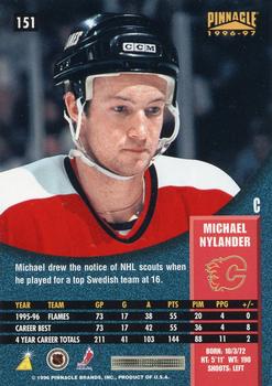 1996-97 Pinnacle #151 Michael Nylander Back