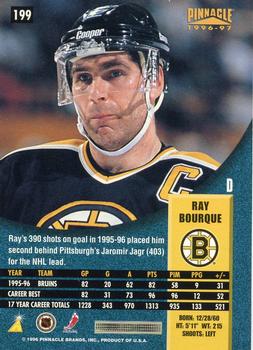 1996-97 Pinnacle #199 Ray Bourque Back
