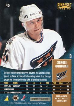 1996-97 Pinnacle #40 Sergei Gonchar Back
