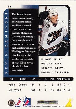 1996-97 Pinnacle Be a Player #86 Kevin Kaminski Back