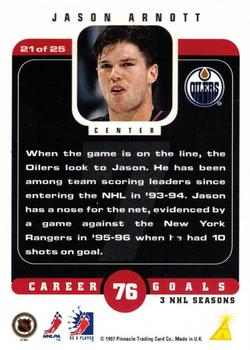 1996-97 Pinnacle Be a Player - Biscuit in the Basket #21 Jason Arnott Back