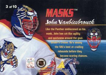 1996-97 Pinnacle - Masks #3 John Vanbiesbrouck Back