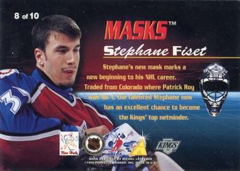 1996-97 Pinnacle - Masks #8 Stephane Fiset Back