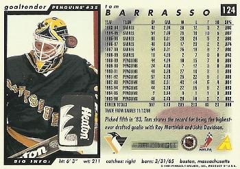 1996-97 Score #124 Tom Barrasso Back