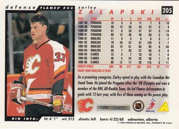 1996-97 Score #205 Zarley Zalapski Back