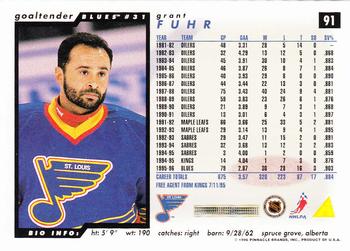 1996-97 Score #91 Grant Fuhr Back