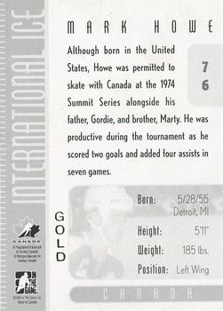 2006-07 In The Game Used International Ice - Gold #76 Mark Howe  Back