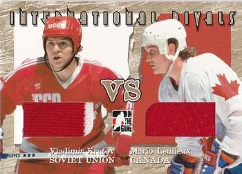 2006-07 In The Game Used International Ice - International Rivals Gold #IR-11 Vladimir Krutov / Mario Lemieux  Front