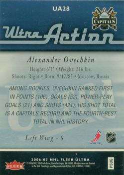 2006-07 Ultra - Ultra Action #UA28 Alexander Ovechkin  Back