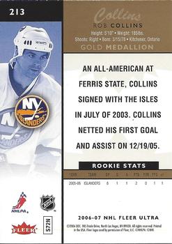 2006-07 Ultra - Gold Medallion #213 Rob Collins  Back