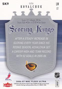 2006-07 Ultra - Scoring Kings #SK9 Ilya Kovalchuk  Back