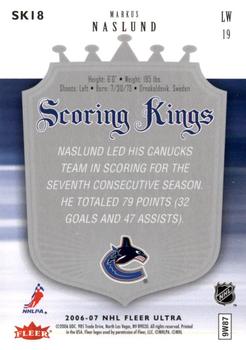 2006-07 Ultra - Scoring Kings #SK18 Markus Naslund  Back