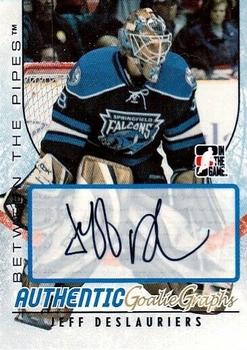 2007-08 In The Game Between the Pipes - Autographs #A-JD Jeff Deslauriers  Front