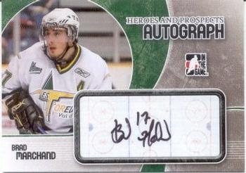 2007-08 In The Game Heroes and Prospects - Autographs #A-BM Brad Marchand  Front