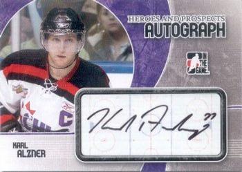 2007-08 In The Game Heroes and Prospects - Autographs #A-KAL Karl Alzner  Front