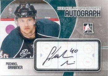 2007-08 In The Game Heroes and Prospects - Autographs #A-MG2 Michael Grabner  Front