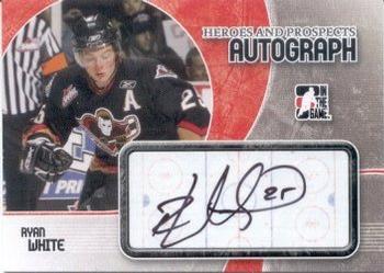 2007-08 In The Game Heroes and Prospects - Autographs #A-RW Ryan White  Front