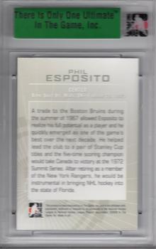 2007-08 In The Game Ultimate Memorabilia #19 Phil Esposito  Back