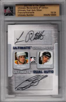 2007-08 In The Game Ultimate Memorabilia - Autos Dual #21 Ron Francis / Luc Robitaille  Front