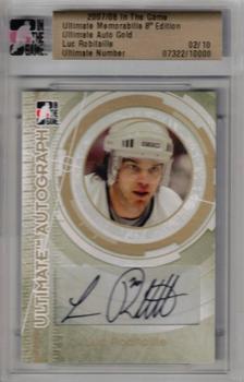 2007-08 In The Game Ultimate Memorabilia - Autos Gold #21 Luc Robitaille  Front