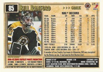 1996-97 Topps NHL Picks #85 Bill Ranford Back