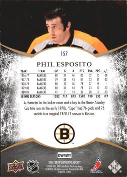 2007-08 SP Authentic - Limited #157 Phil Esposito  Back
