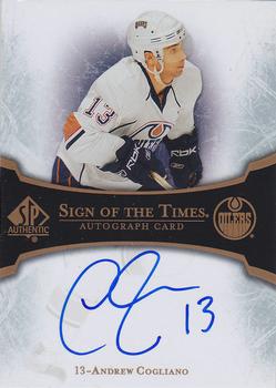 2007-08 SP Authentic - Sign of the Times #ST-AC Andrew Cogliano  Front