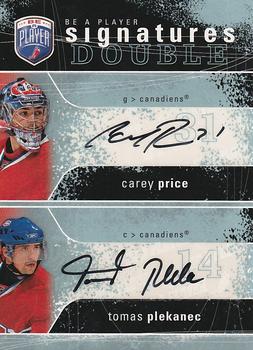 2007-08 Upper Deck Be a Player - Signatures Double #2S-PP Carey Price / Tomas Plekanec  Front