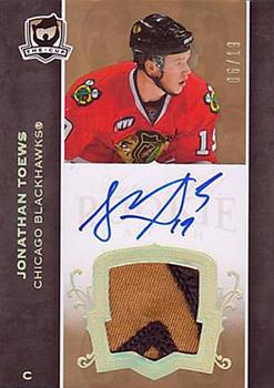 2007-08 Upper Deck The Cup - Gold Rainbow Autographed Rookie Patches #190 Jonathan Toews Front