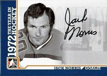 2009-10 In The Game 1972 The Year In Hockey - Autographs #A-JN Jack Norris  Front