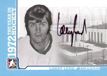 2009-10 In The Game 1972 The Year In Hockey - Autographs #A-LL Larry Lund  Front