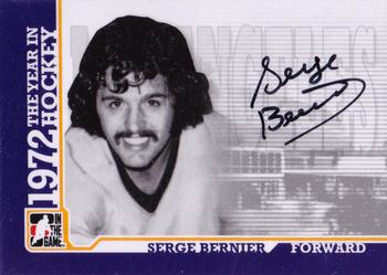 2009-10 In The Game 1972 The Year In Hockey - Autographs #A-SB Serge Bernier  Front