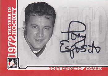 2009-10 In The Game 1972 The Year In Hockey - Autographs #A-TE Tony Esposito Front