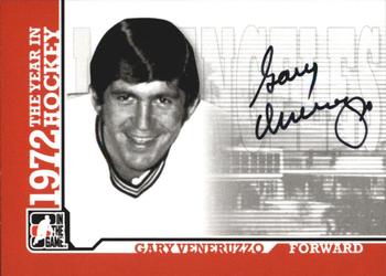 2009-10 In The Game 1972 The Year In Hockey - Autographs #A-GVE Gary Veneruzzo  Front