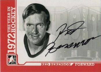 2009-10 In The Game 1972 The Year In Hockey - Autographs #A-RBE Red Berenson  Front