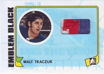 2009-10 In The Game 1972 The Year In Hockey - Game Used Emblem Black #M-41 Walt Tkaczuk Front