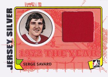 2009-10 In The Game 1972 The Year In Hockey - Game Used Jersey Silver #M-35 Serge Savard  Front