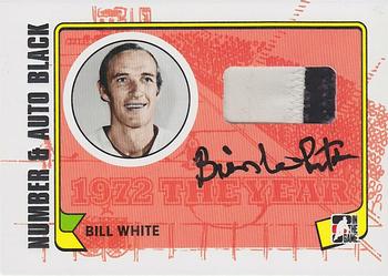 2009-10 In The Game 1972 The Year In Hockey - Game Used Number Autographs Black #MA-BW Bill White  Front