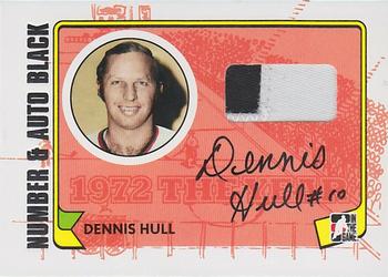 2009-10 In The Game 1972 The Year In Hockey - Game Used Number Autographs Black #MA-DH Dennis Hull  Front
