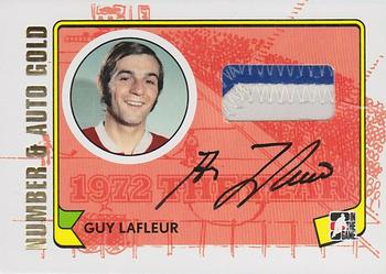 2009-10 In The Game 1972 The Year In Hockey - Game Used Number Autographs Gold #MA-GL Guy Lafleur  Front