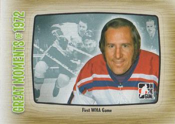 2009-10 In The Game 1972 The Year In Hockey - Great Moments #GM-08 Les Binkley / First WHA Game  Front