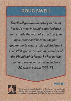 2009-10 In The Game 1972 The Year In Hockey - Masked Men #MM-01 Doug Favell  Back