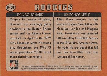 2009-10 In The Game 1972 The Year In Hockey - Rookies #R-01 Dan Bouchard / Jim Schoenfeld  Back