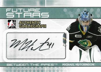 2009-10 In The Game Between The Pipes - Authentic Goaliegraphs #A-MHU Michael Hutchinson  Front