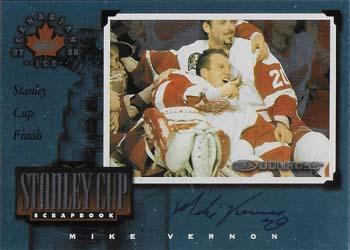 1997-98 Donruss Canadian Ice - Stanley Cup Scrapbook #31 Mike Vernon Front
