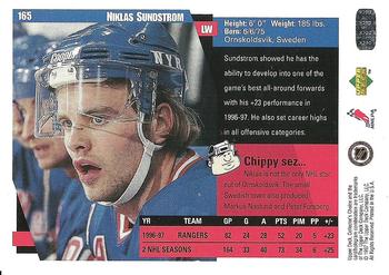 1997-98 Collector's Choice #165 Niklas Sundstrom Back