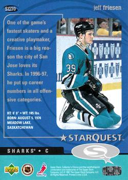 1997-98 Collector's Choice - StarQuest #SQ10 Jeff Friesen Back