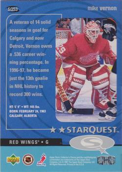 1997-98 Collector's Choice - StarQuest #SQ53 Mike Vernon Back