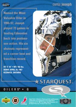 1997-98 Collector's Choice - StarQuest #SQ31 Curtis Joseph Back