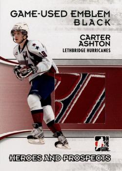 2009-10 In The Game Heroes and Prospects - Game Used Emblems #M-33 Carter Ashton  Front